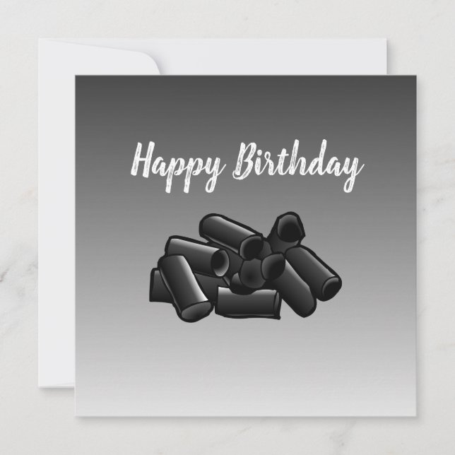 Cartão Licorice Flat Greeting Birthday Card (Frente)