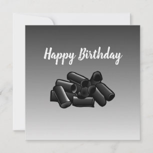 Cartão Licorice Flat Greeting Birthday Card