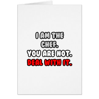 Cartão Lidar Com Isso... Camisas de chef engraçadas e pre