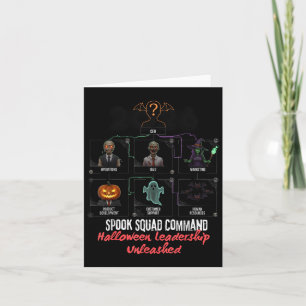 Cartão Liderança de Halloween Chocante Comando de Esquadr