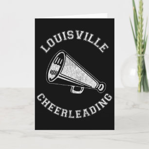 Cartão Liderança de Louisville Angustiado Retro Cheerlead