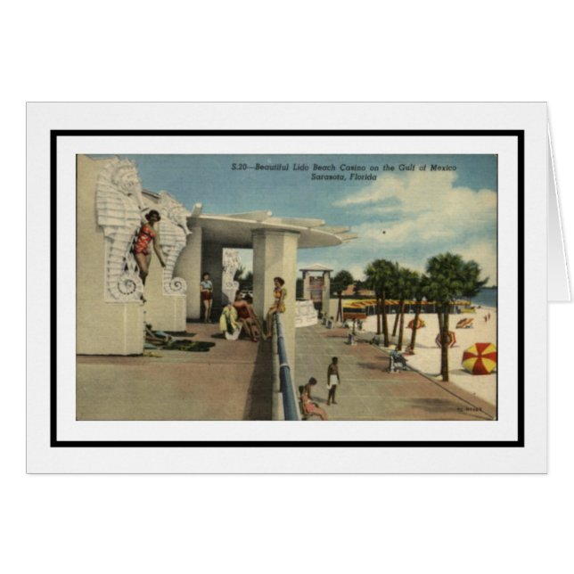 Cartão Lido Beach Casino Sarasota, Florida (Frente Horizontal)