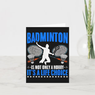 Cartão Life Choice Shuttle Sport Hobby Badminton P
