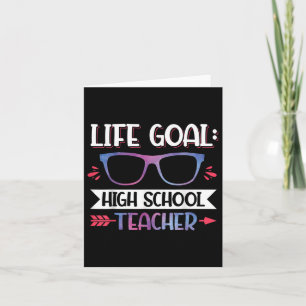 Cartão Life Goal_ Segundo grau Professora De Volta À Esco