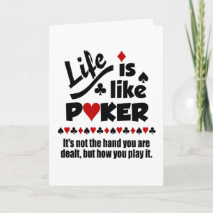Cartão LIFE LIKE POKER custom greeting cards