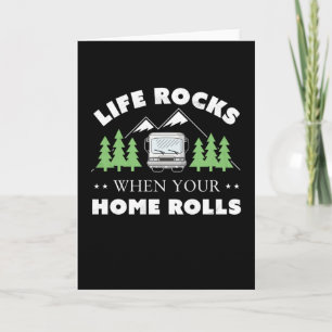 Cartão Life Rocks Funny Motorhome Camping Gift