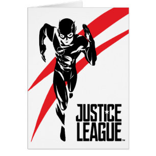 Cartão Liga da Justiça Flash executando Pop Art