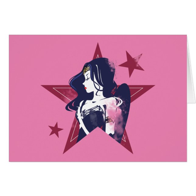 Cartão Liga da Justiça | Mulher Maravilha e Estrelas Pop (Frente Horizontal)