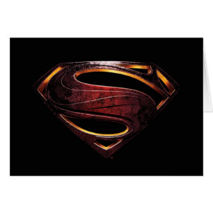 Cartão Liga da Justiça Símbolo metálico-superman