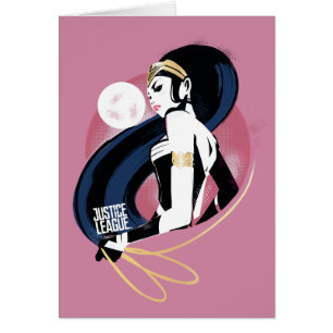 Cartão Liga da Justiça   Wonder Profile Pop Art
