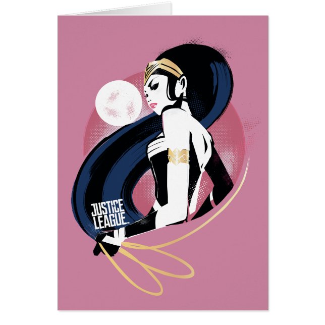 Cartão Liga da Justiça | Wonder Profile Pop Art (Frente)