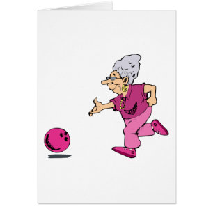 Cartão Liga de boliche das avós