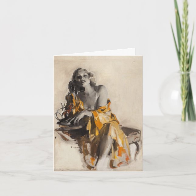 Cartão Ligação de Telefone Antigo, Aniversário (Frente)