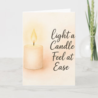 Cartão Light a Candle Feel at Ease Folded Greeting Card