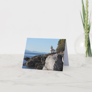 Cartão Light House on San Juan Island West Side Blank