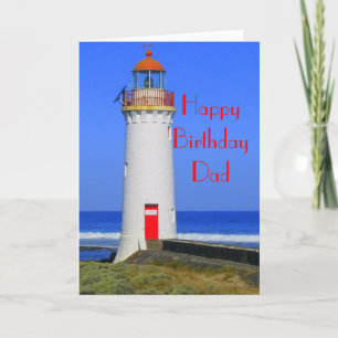 Cartão Lighthouse birthday card for Dad