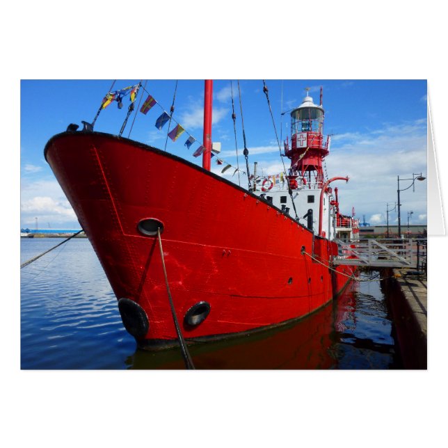 Cartão Lightship, Cardiff Bay, Cardiff, País de Gales (Frente Horizontal)