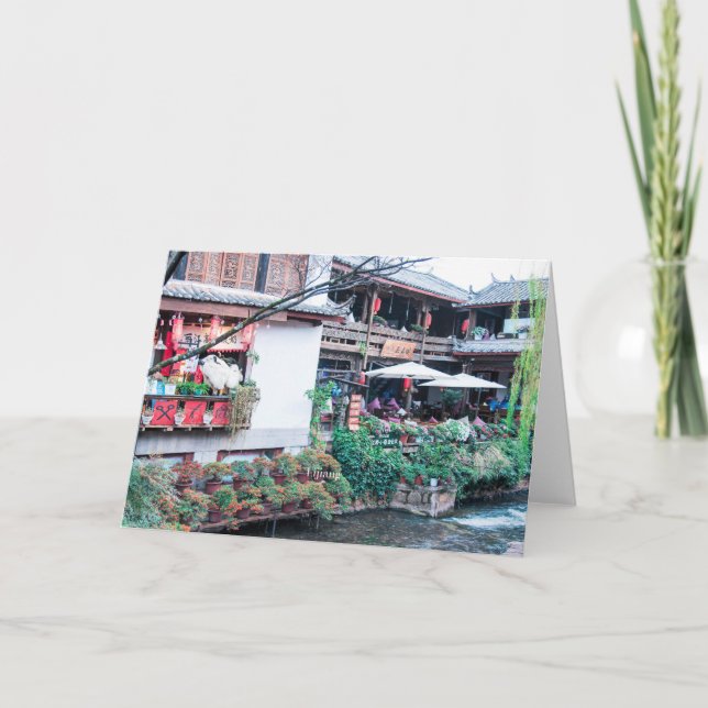 Cartão Lijiang, China, Cidade Antiga (Frente)