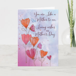 Cartão Like a Mother Mothers Day Love with Orange  Card