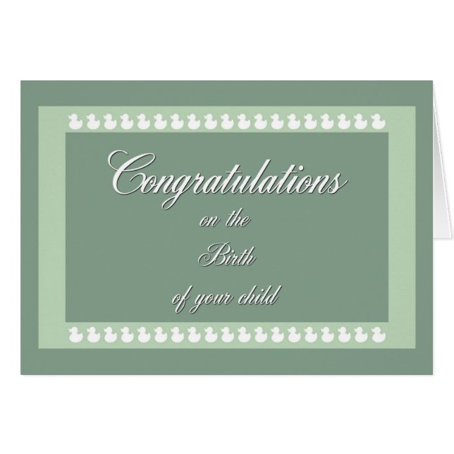 Cartão Lil Duckie Birth (Frente Horizontal)