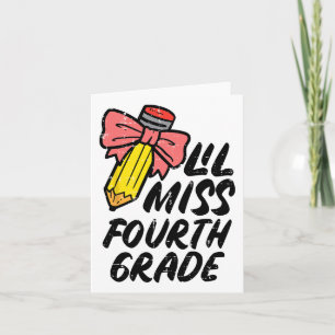 Cartão Lil Miss 4º Grau Ck Para O Primeiro Dia Da Escola
