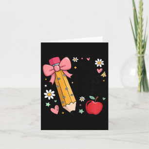 Cartão Lil Miss Pré-k Crianças Arco Lápis Meninas Primeir