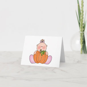 Cartão Lil Pumpkin Baby Girl Blank Card