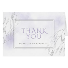 Cartão Lilac Aquarela Pálida e Ramificação Selvagem de Ci