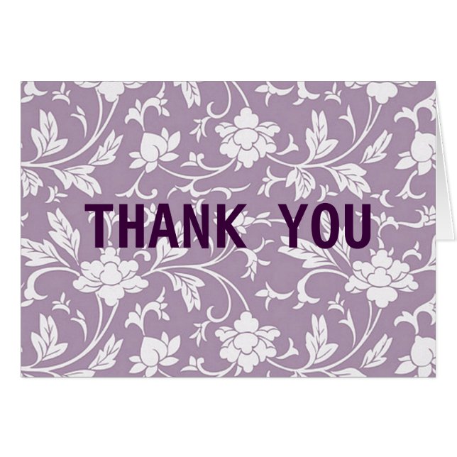 Cartão Lilac Floral Pattern (Frente Horizontal)