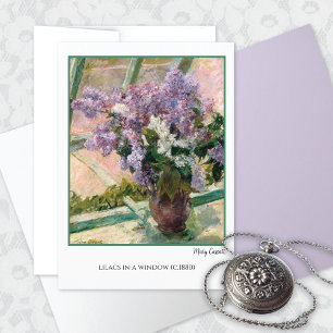 Cartão Lilacs na janela Mary Cassatt Vazio Card