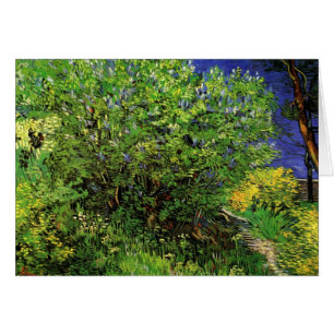 Cartão Lilacs por Vincent van Gogh, Flores de Jardim Vint