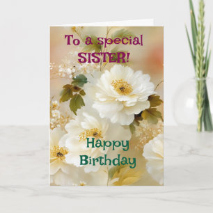 Cartão Lilases Rosa Brilhante Personalizadas Feliz Aniver