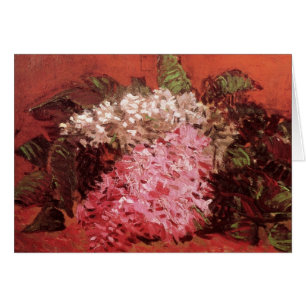Cartão Lilases Rosa por Vincent van Gogh, Natureza Morta