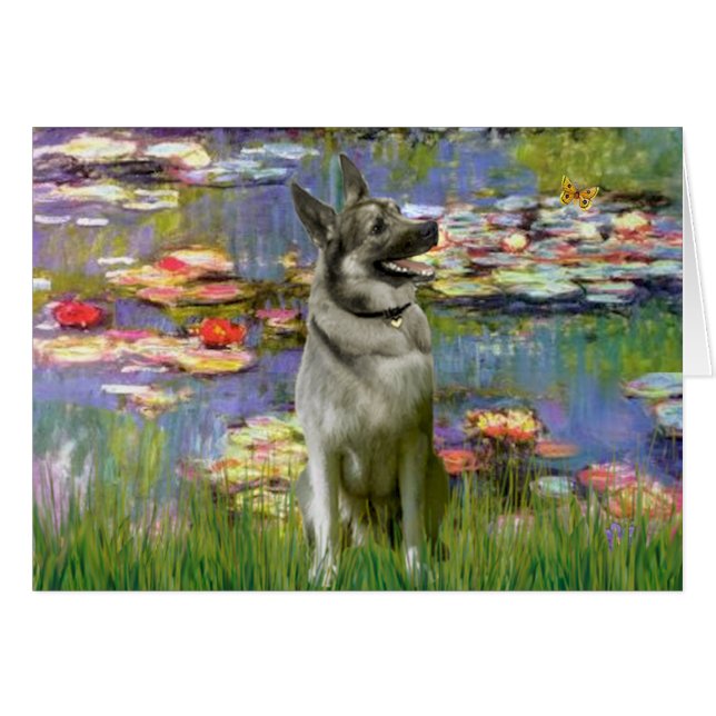 Cartão Lilies 2 - Norwegian Elkhound (Frente Horizontal)