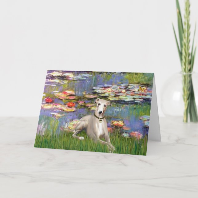 Cartão Lilies 2 - Whippet #2 (Frente)
