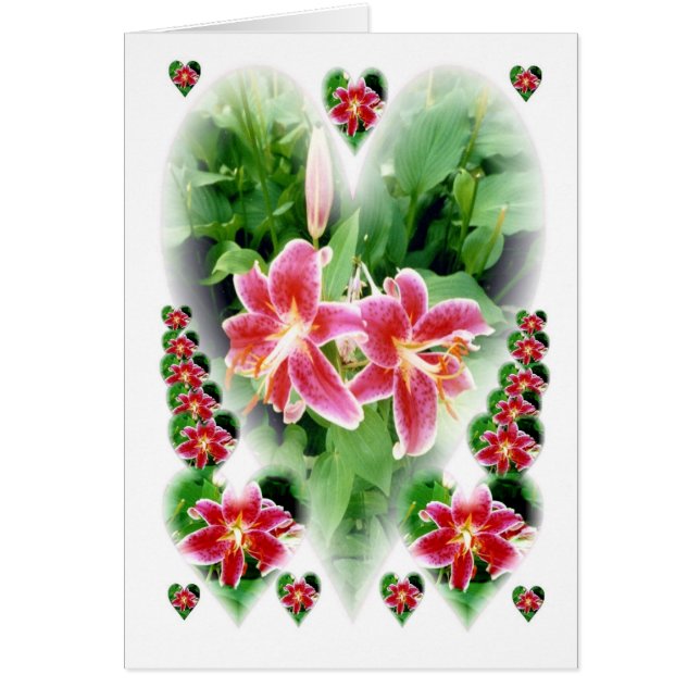 Cartão Lillies do Coração (Frente)