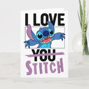 Cartão Lilo & Stitch - Dia dos Namorados Eu Amo Stitch 
