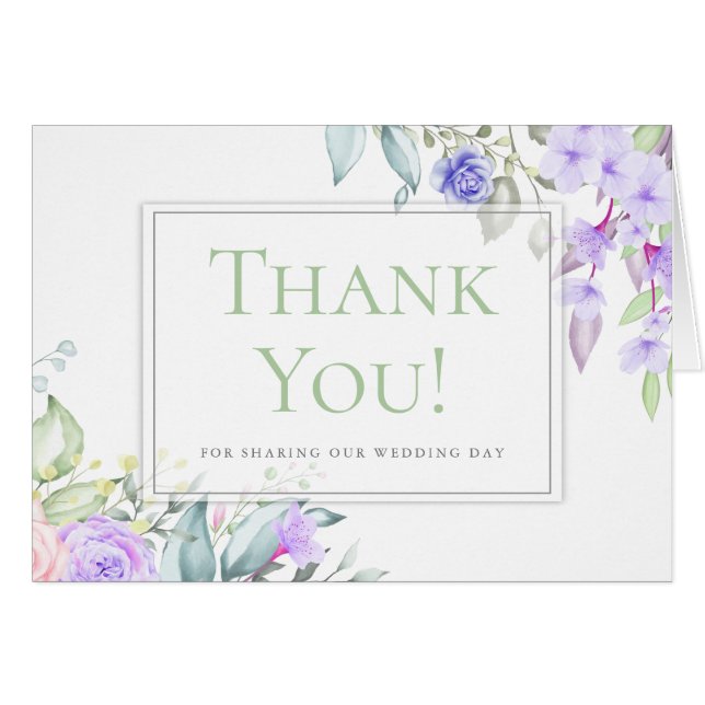 Cartão Liloso e Rosa Esbranquiçado (Frente Horizontal)