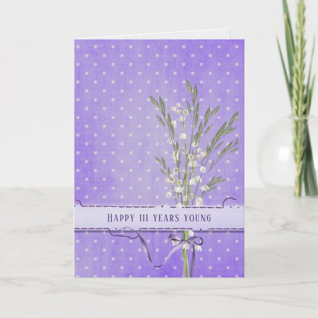 Cartão Lily do Vale Buquê 111º aniversário (Frente)