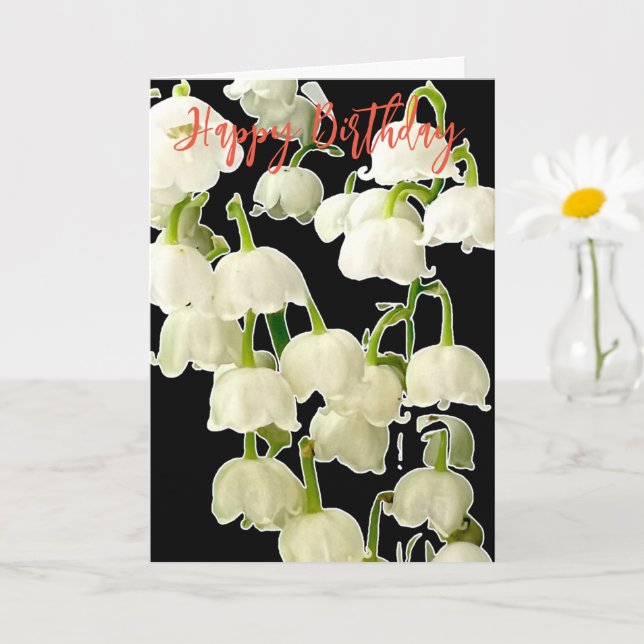 CARTÃO LILY FLOWERS PHOTO BIRTHDAY CARD (Planta pequena)