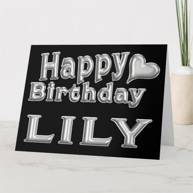 Cartão Lily Happy Birthday Geburtstag Karte Aufsteller (Frente)