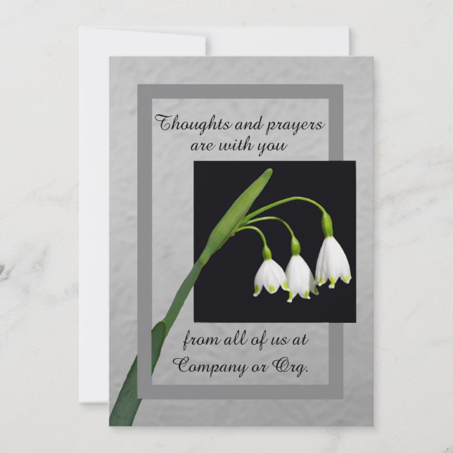 Cartão Lily of the Valley sympathy card from group (Frente)