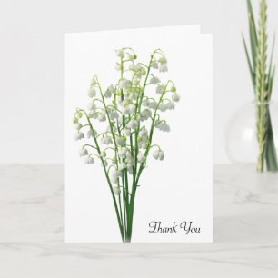 Cartão Lily of the Valley Sympathy Obrigado