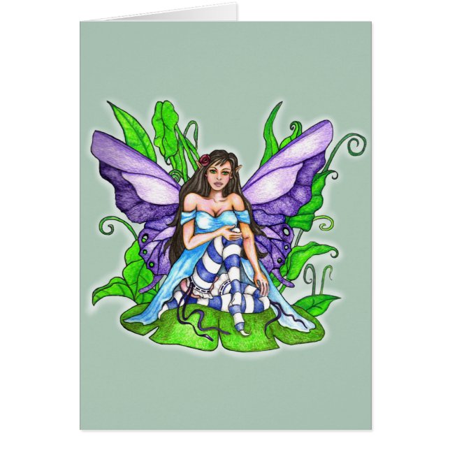Cartão Lily Pad Fairy (Frente)