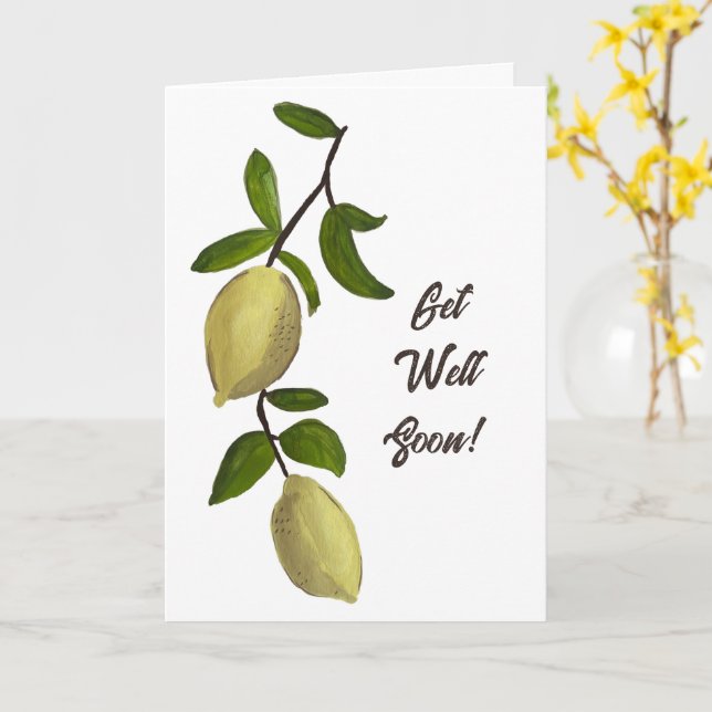Cartão Limas Pintadas Melhoras Brevemente (Flor Amarela)