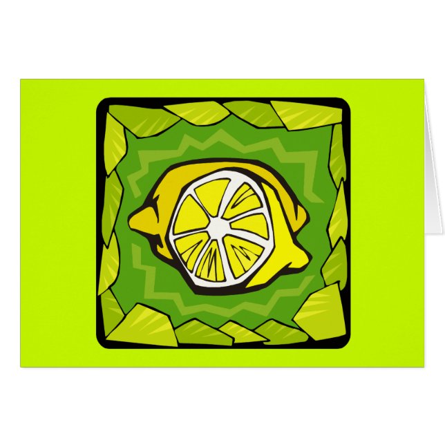 Cartão Limões emoldurados (Frente Horizontal)