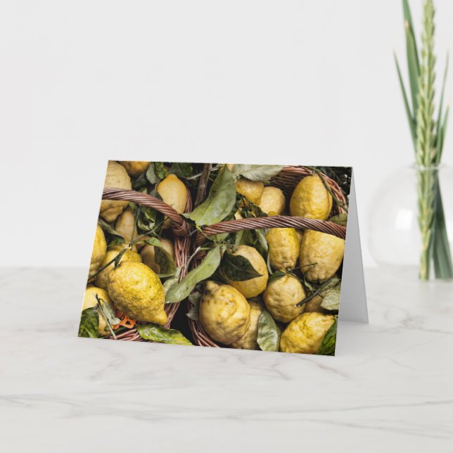 Cartão Limões italianos elegantes da costa de Amalfi da (Frente)