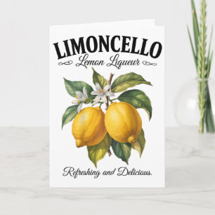 Cartão Limoncello Itália Vintage Refrescante Limão Férias