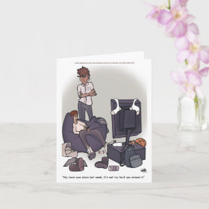 Cartão Limpe seu quarto