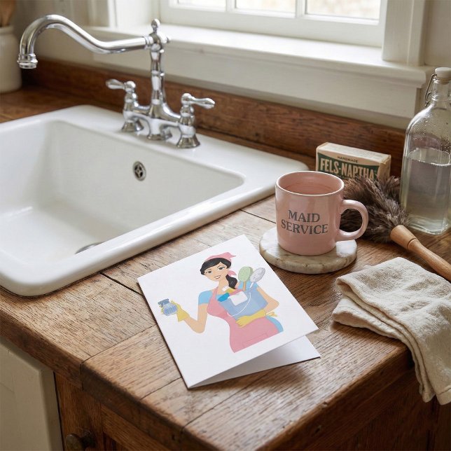 Cartão Limpeza feminina (Criador carregado)